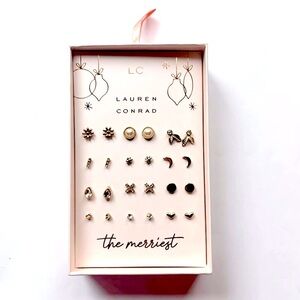 LC Lauren Conrad Gold Earring Set
